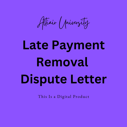 Late Payment Removal DIY Dispute Letter