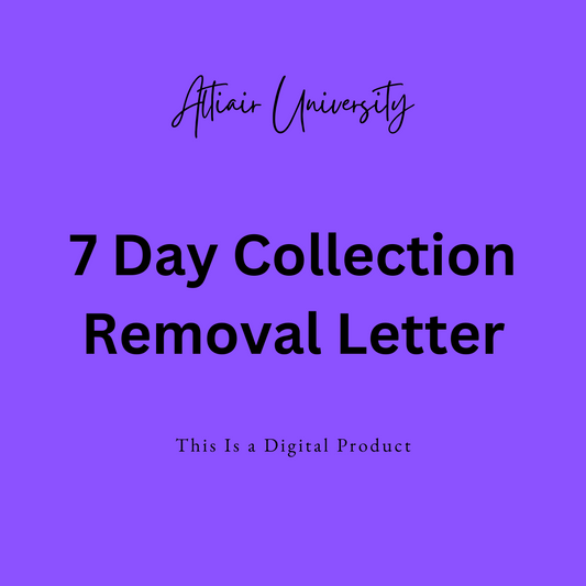 7 Day Collection Removal Letter